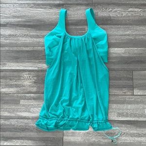 Lululemon teal striped tank 8 | Medium